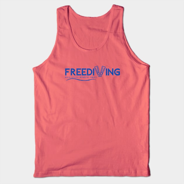 Freediving - Breathless Wonders Await | Freediving | Freediver | Ocean lover | Diver | Apnea Tank Top by Punderful Adventures